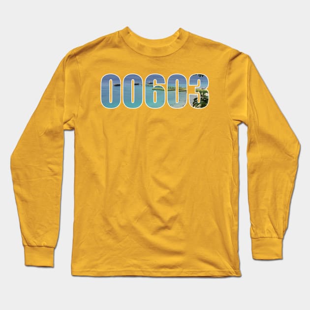 Aguadilla zip code 00603 Long Sleeve T-Shirt by Veronica Morales Designer